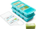 Silicone Freezer Tray With Lid (Blue / 1 Cup-2 Pack)