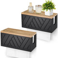 Set of 2 Paper Towel Dispenser Wall Mount (2pcs-black)