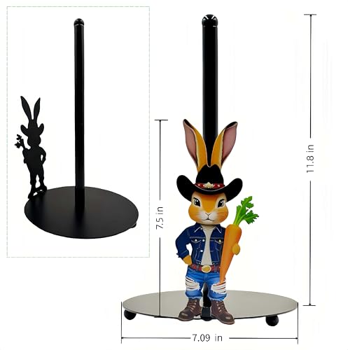 Bunny Paper Towel Holder Countertop (Colorful Bunny)