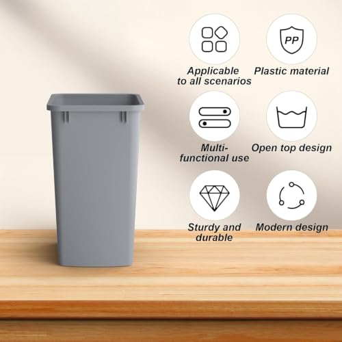 35QT Kitchen Trash Can (Grey / 1PCS)
