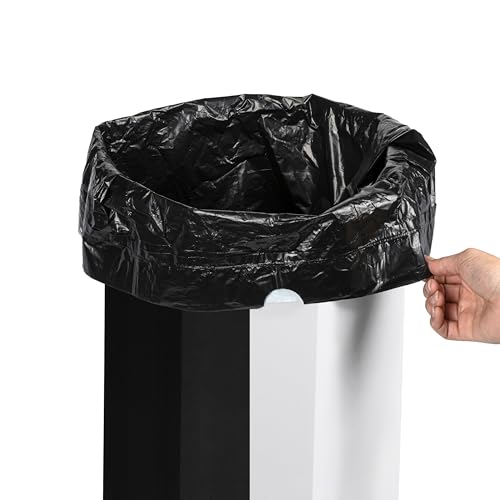 Fleur 25 Gal Trash Can Bin (Charcoal Black/Cotton White)