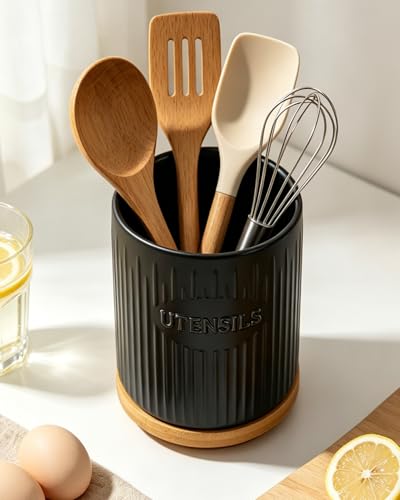 360° Rotating Utensil Holder (Black)