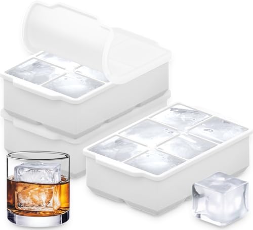 Large Silicone Ice Cube Tray (White / 3-Pack)