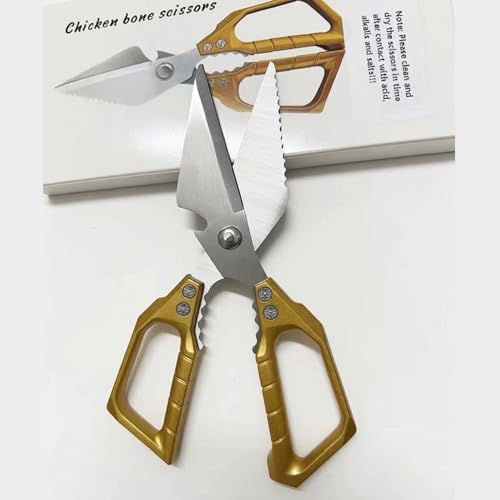 Gold Kitchen Scissors Heavy Duty All Purpose Kitchen Shears for Food (Gold)
