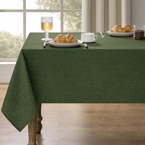 Waterproof Table Cloth for 10ft Rectangle Table (Dark Green / 144" x 60" (Rectangular))