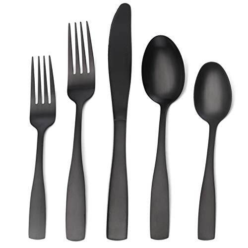 Matte Black Silverware Set (Matte Black / 30-Piece)