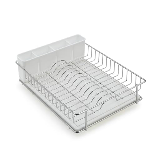 304 Stainless Steel Compact Dish Drying Rack (Silvery-grey)