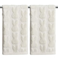 2 Pack Easter Hand Towels White Rabbit Cotton Bathroom Towel Decorative Absorbent Bath Towel for Drying Cleaning Cooking (White Rabbit / 13.7'' x 29.5'')