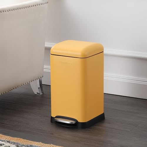 Betty Retro Mini 3.2 Gal Step Trash Can (Daffodil Yellow)