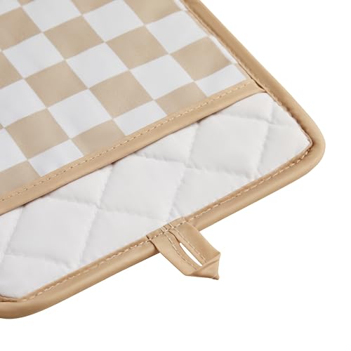 Beige Checkered Pot Holder (Beige)