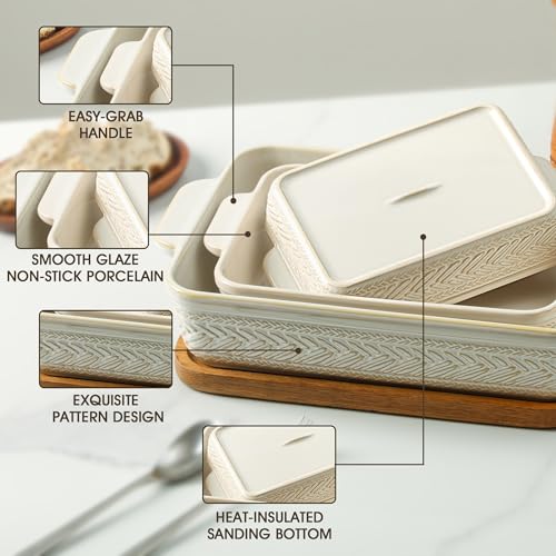 Casserole Dishes for Oven (Beige)