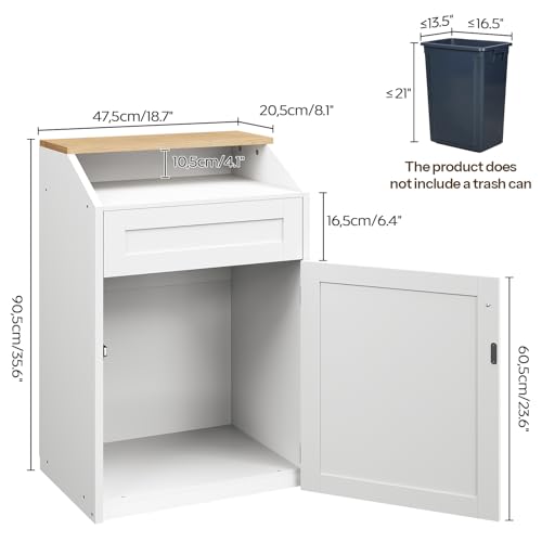 Trash Cabinet (White / 1 x 13 Gallon)