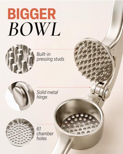 Large Premium Garlic Press Set (Extra Large | Imperial Silver)