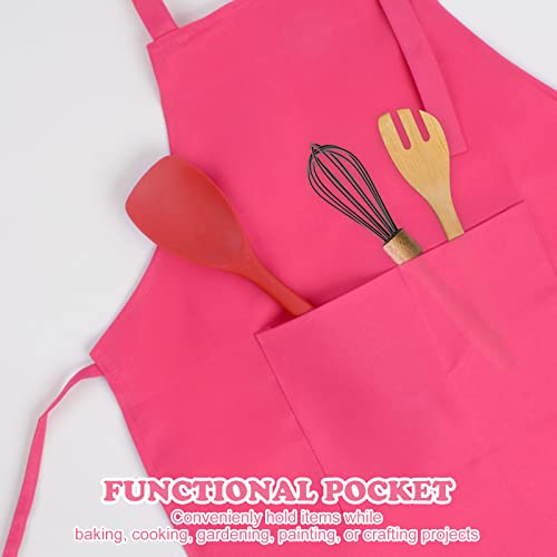 Kids Aprons with Large Pocket 2 Pack (Medium / Roseredx2)