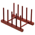 Rosewood Wooden Dish Drying Rack Plate Organizer for Kitchen Cabinet (Rosewood 4 Slots 1pcs)