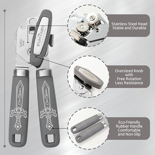 Manual Can Opener with Magnet (Gray)