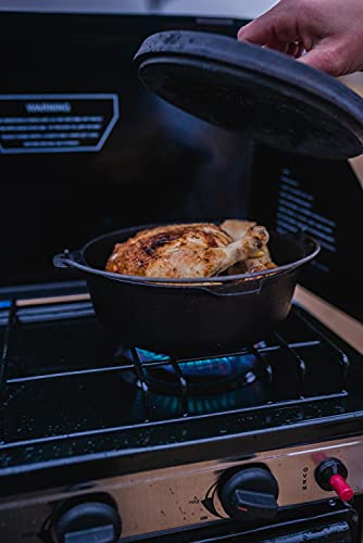 2 QT Pre Seasoned Cast Iron Dutch Oven Flat Bottom (Flat Bottom-2 QT)
