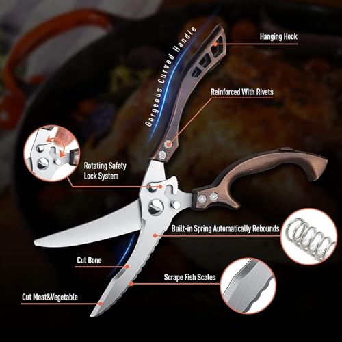Heavy Duty Poultry Shears (Light Black)
