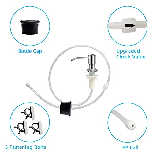 Soap Dispenser for Kitchen Sink (Brushed Nickel)
