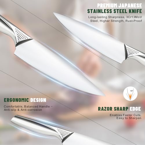Knife Set EWFEN 14 (Concave-dotted Handle)