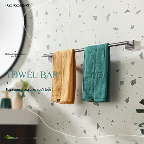 Bath Towel Holder Bathroom Accessories Towel Bar for Toilet Kitchen Necklace Holder 20 Inch Brushed Nickel Stainless Steel B4005BR (Brushed Nickel / 20-Inch)