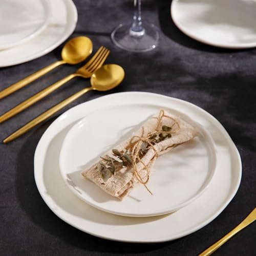 Ceramic Dinnerware Sets for 6 (Modern-Peal White / Service for 6 (18 Pcs))