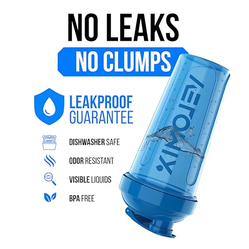 2 Pack 28oz Protein Shaker Bottle (B7) Blue / Transparent)