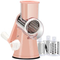 Rotary Cheese Grater with Handle (Pink)
