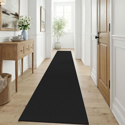 Black Runners for Hallway 3x9 (Black/Dark Grey / 3' x 9' (Runner))