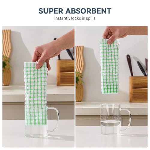 16 Pack Kitchen Dishcloths (Pastel / 12"x12" - 16 pcs)