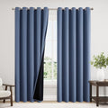 100% Blackout Curtains for Bedroom 84 Inches Long 2 Panels Set (60"W x 84"L (Pack of 2) / Stone Blue)