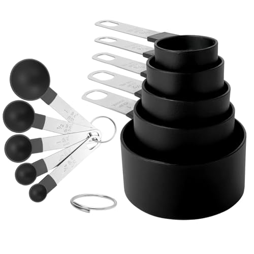 Measuring Cups and Spoons Set (Black)