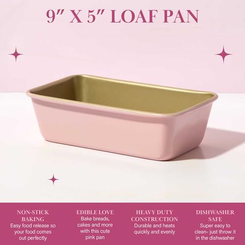 Nonstick Carbon Steel Bakeware Collection (Pink / 9" x 5" Loaf Pan)