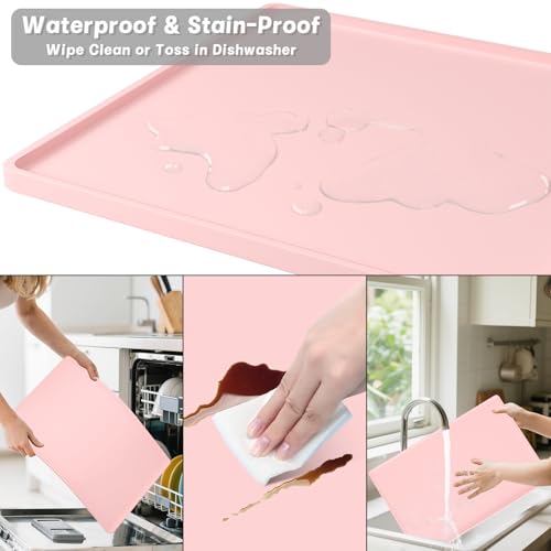 Silicone Coffee Mat (Pink / 24" x 16")