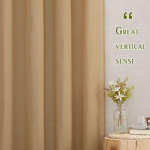 Desert Yellow Curtains for Bedroom (52"W x 63"L (Pack of 2) / Desert Yellow)