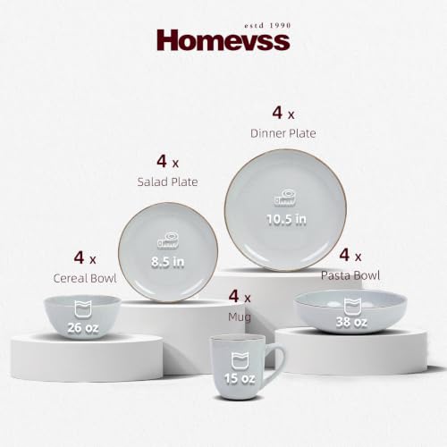 Stoneware Euro (Service for 4 - 20pc Set / White)