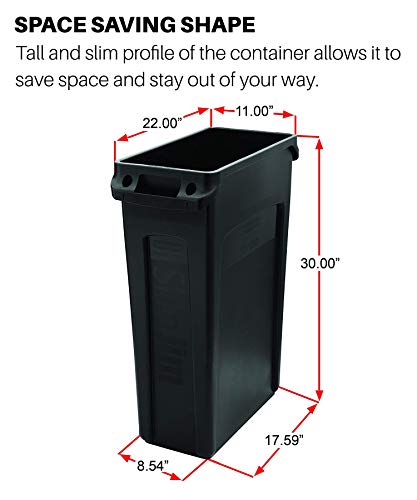 Slim Jim Trash (23 Gal / Blue)