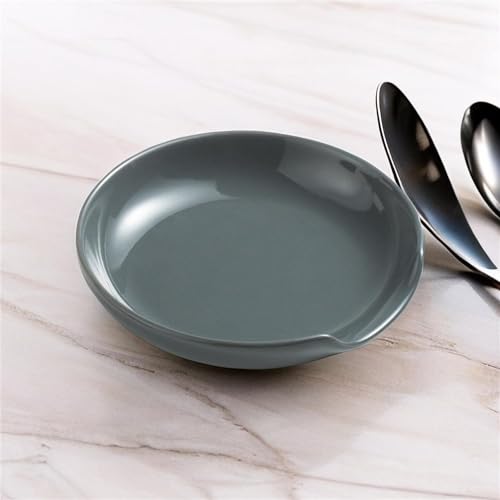 Ceramic Spoon Rest for Stove Top (Gray)