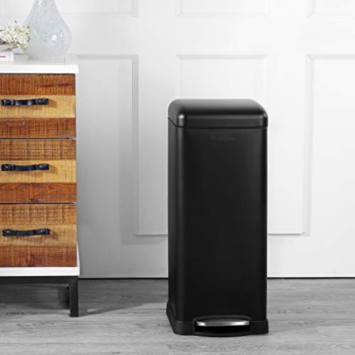 Betty 8 Gal Step Trash Can Soft (Black)