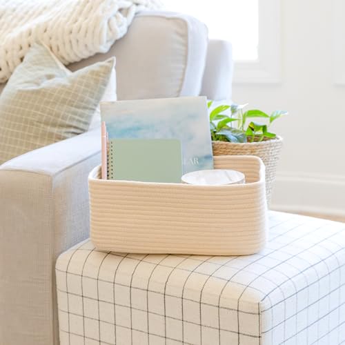 13.5”x8.5”x5.5” Storage Baskets for Shelves 3 Pack (Beige / 13.5" x 8.5" x 5.5")