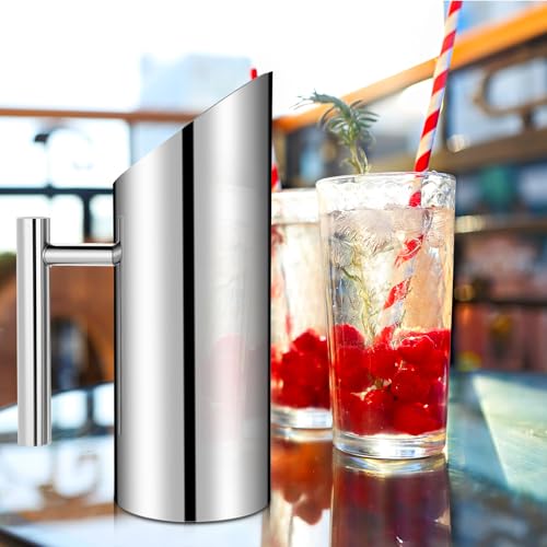 3 Pack 35oz 1l Stainless Steel Water Pitcher (35 oz / Silver)