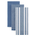 Cotton 380 GSM Premium Kitchen Towels (Navy Blue / 18" X 28" - 3 Pack)