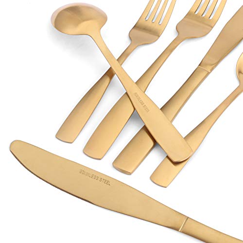Matte Gold Silverware Set (Matte Gold / 20-Piece)