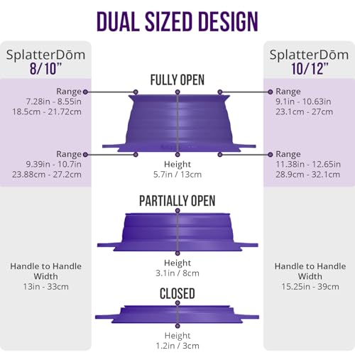 Silicone Splatter Guard (Violet / 10-12")