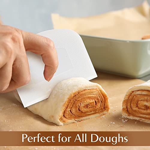 Plastic Bench Scraper for Baking (2 White)
