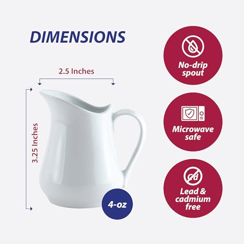 Creamer Pitcher With Handle (Pitcher, 4 Oz., Set of 2)