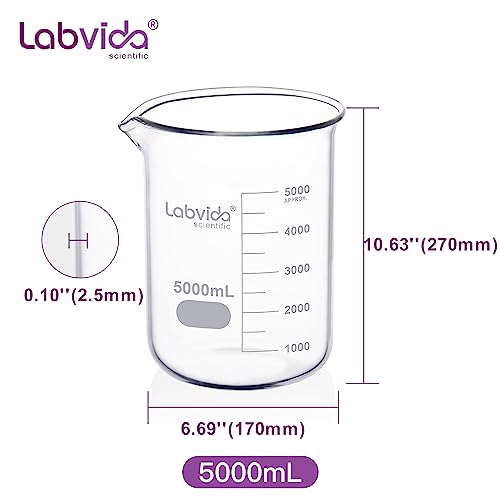 Griffin Low Form Glass Beaker (Vol.5000ml)