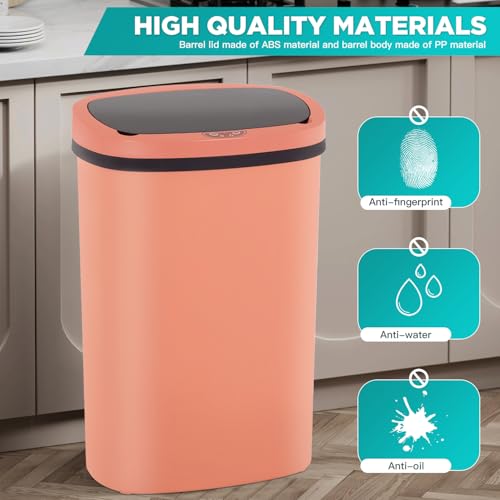 13 Gallon Plastic Trash Can (Pink)
