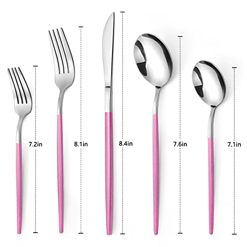 Mirror Silver Rosy Silverware Set (Mirror Silver Rosy)