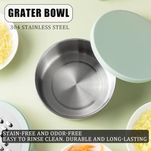 Cheese Grater with Container & Lid (Mint Green)